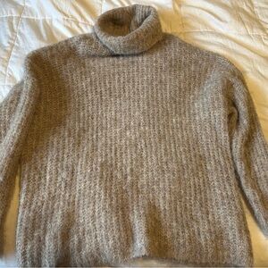Cozy Taupe Turtleneck Sweater